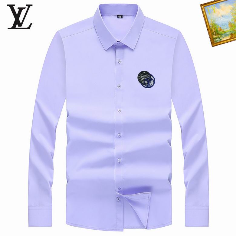 Wholesale Cheap Louis Vuitton Long Sleeve Men Shirts for Sale