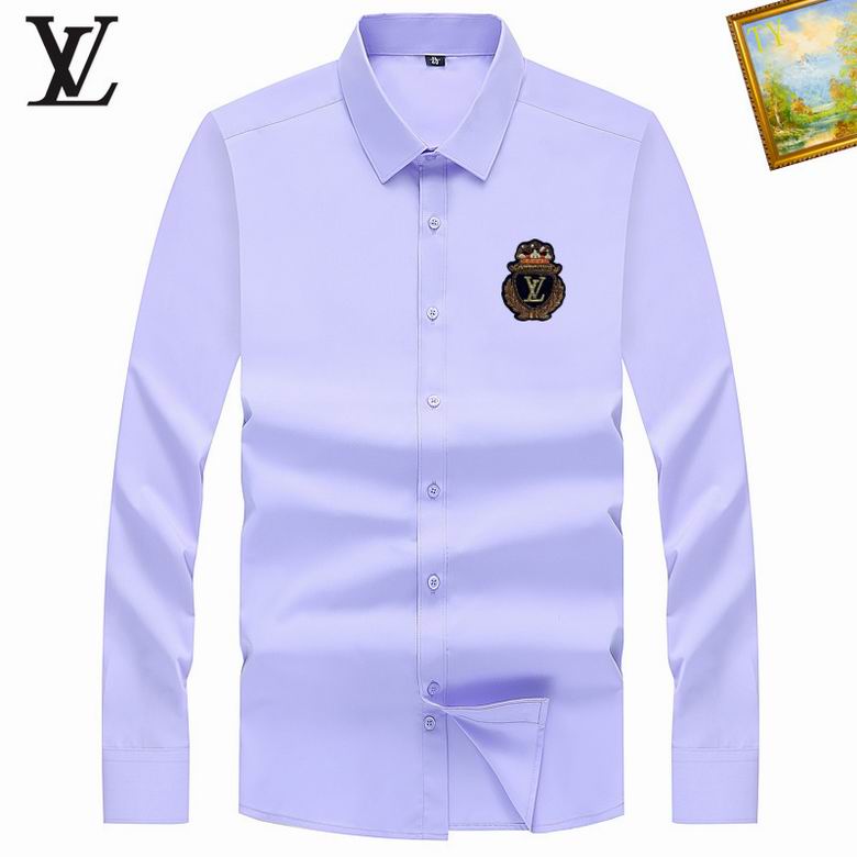 Wholesale Cheap Louis Vuitton Long Sleeve Men Shirts for Sale