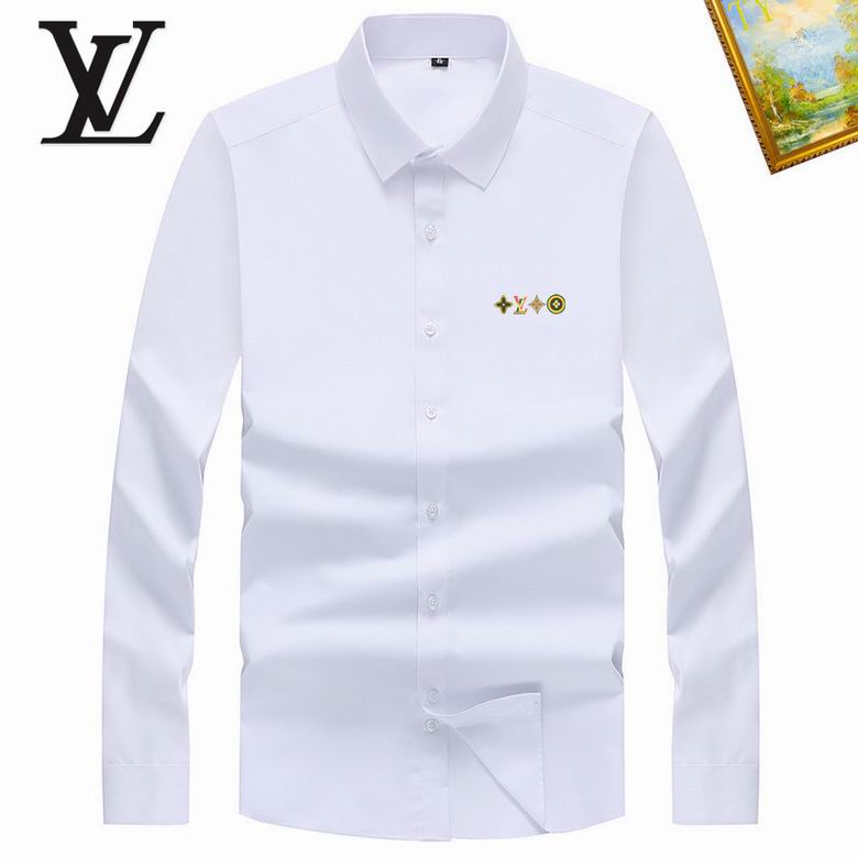 Wholesale Cheap Louis Vuitton Long Sleeve Men Shirts for Sale