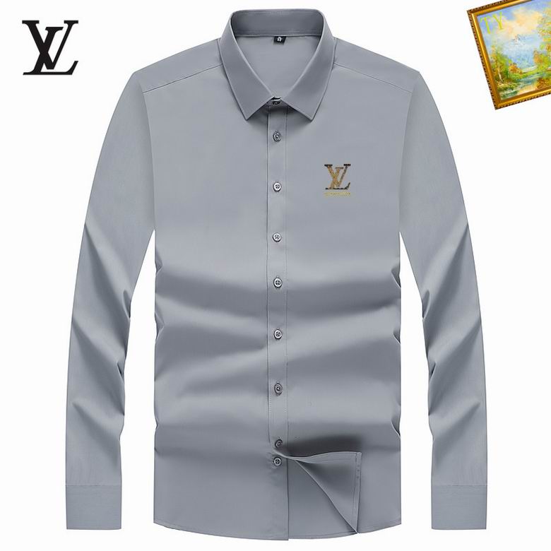 Wholesale Cheap Louis Vuitton Long Sleeve Men Shirts for Sale