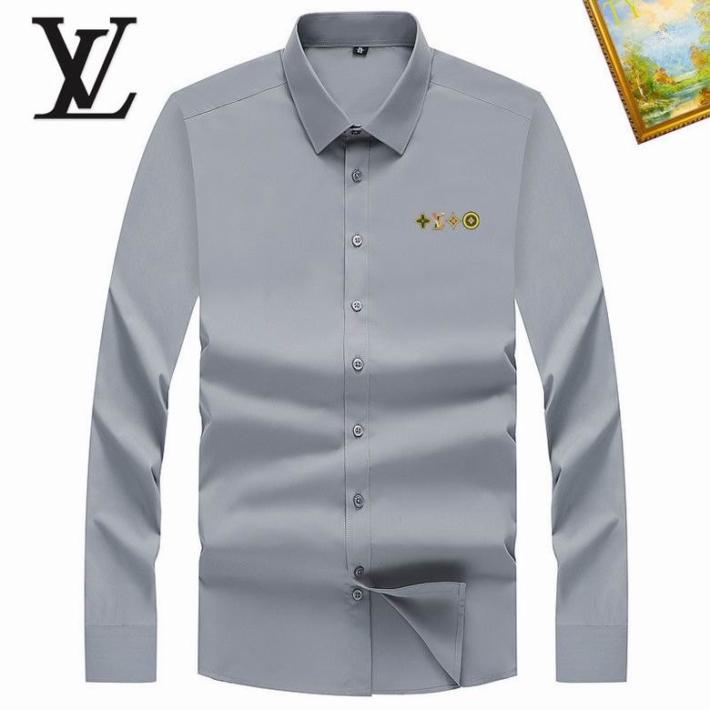 Wholesale Cheap Louis Vuitton Long Sleeve Men Shirts for Sale