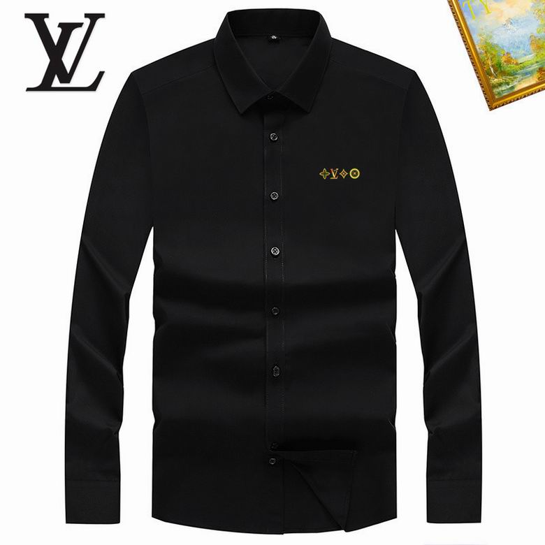 Wholesale Cheap Louis Vuitton Long Sleeve Men Shirts for Sale