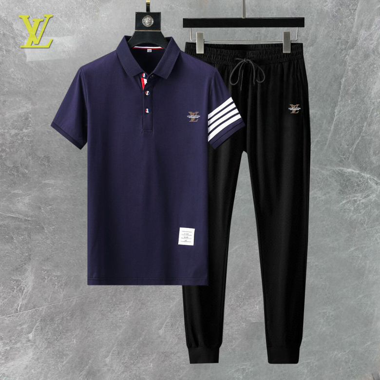 Wholesale Cheap Lv Short Sleeve Replica Tracksuits for Sale