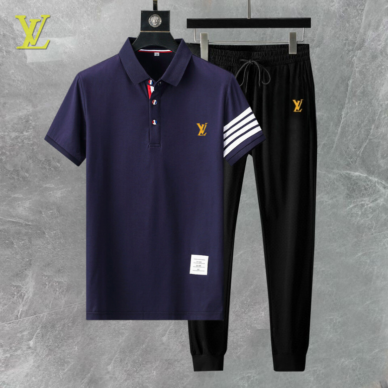 Wholesale Cheap Lv Short Sleeve Replica Tracksuits for Sale