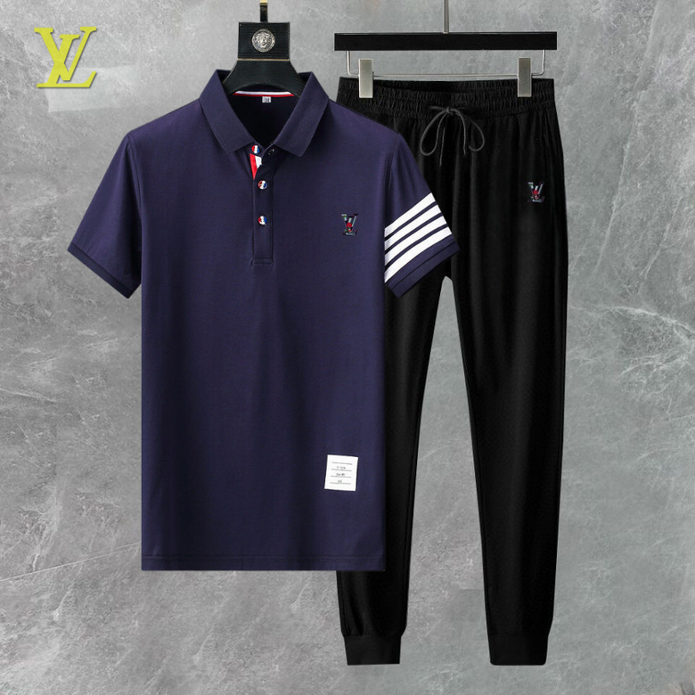 Wholesale Cheap Lv Short Sleeve Replica Tracksuits for Sale