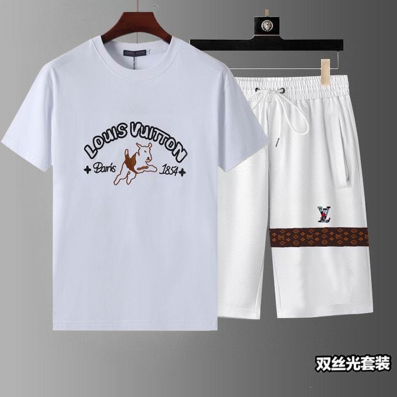 Wholesale Cheap Lv Short Sleeve Replica Tracksuits for Sale