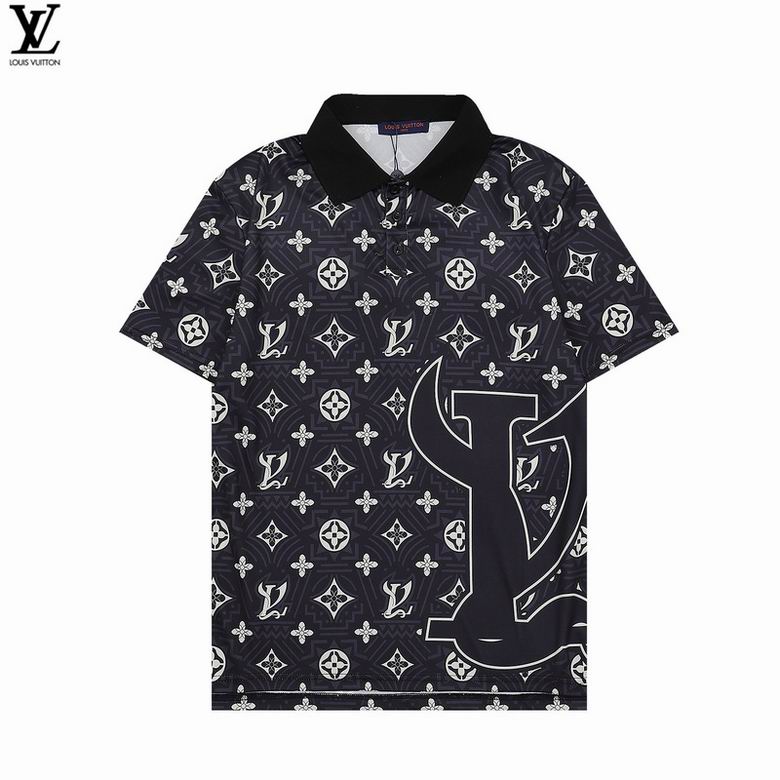 Wholesale Cheap Louis Vuitton Short Sleeve Lapel T Shirts for Sale