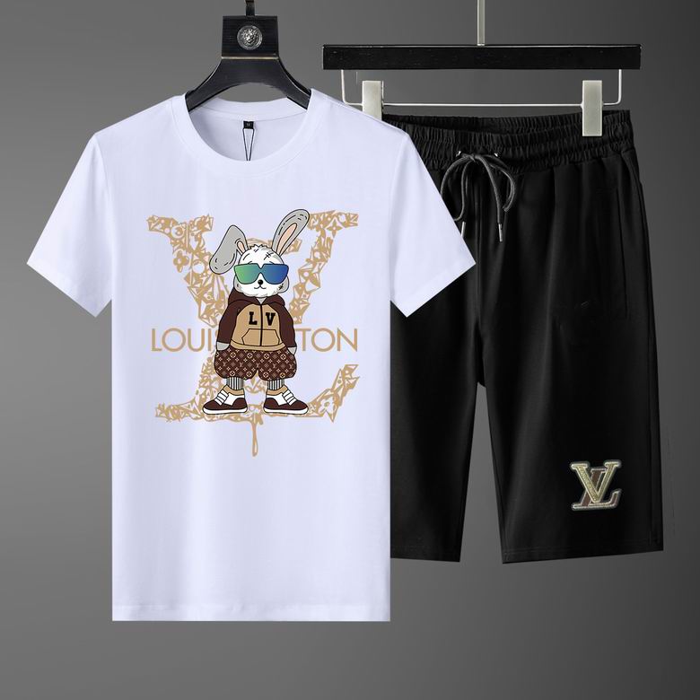 Wholesale Cheap LV Short Sleeve Replica Tracksuits for Sale