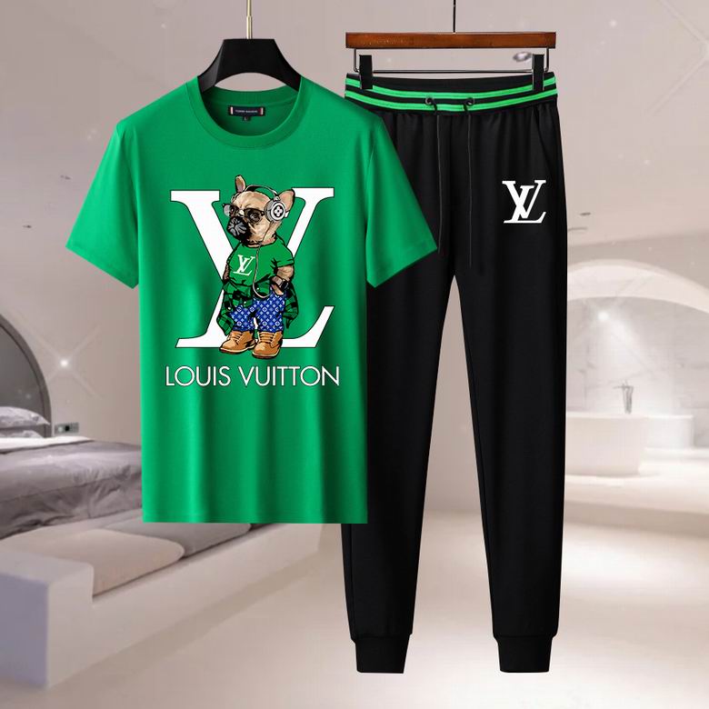 Wholesale Cheap LV Short Sleeve Replica Tracksuits for Sale