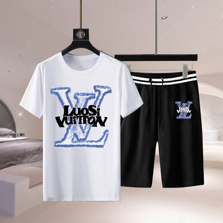 Wholesale Cheap LV Short Sleeve Replica Tracksuits for Sale