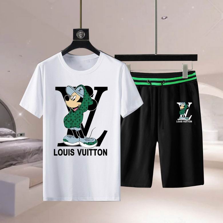 Wholesale Cheap LV Short Sleeve Replica Tracksuits for Sale