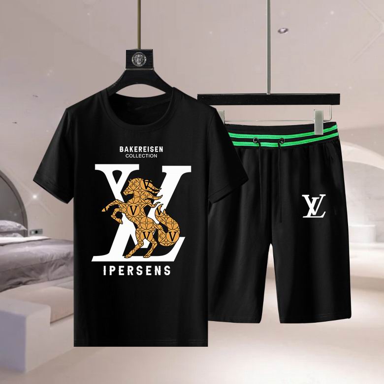 Wholesale Cheap LV Short Sleeve Replica Tracksuits for Sale