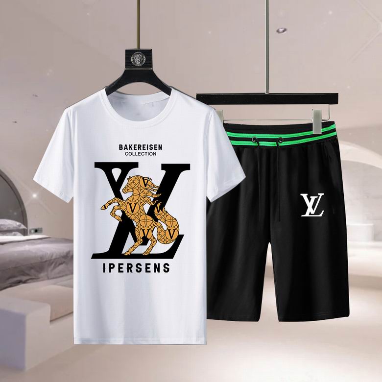 Wholesale Cheap LV Short Sleeve Replica Tracksuits for Sale