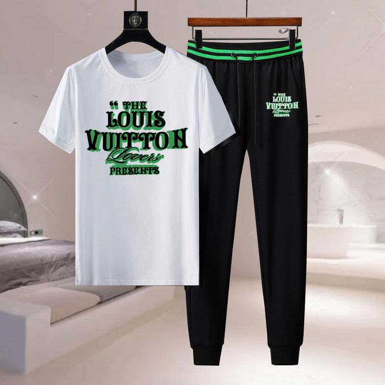 Wholesale Cheap LV Short Sleeve Replica Tracksuits for Sale