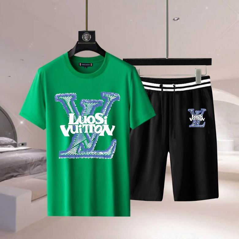 Wholesale Cheap LV Short Sleeve Replica Tracksuits for Sale