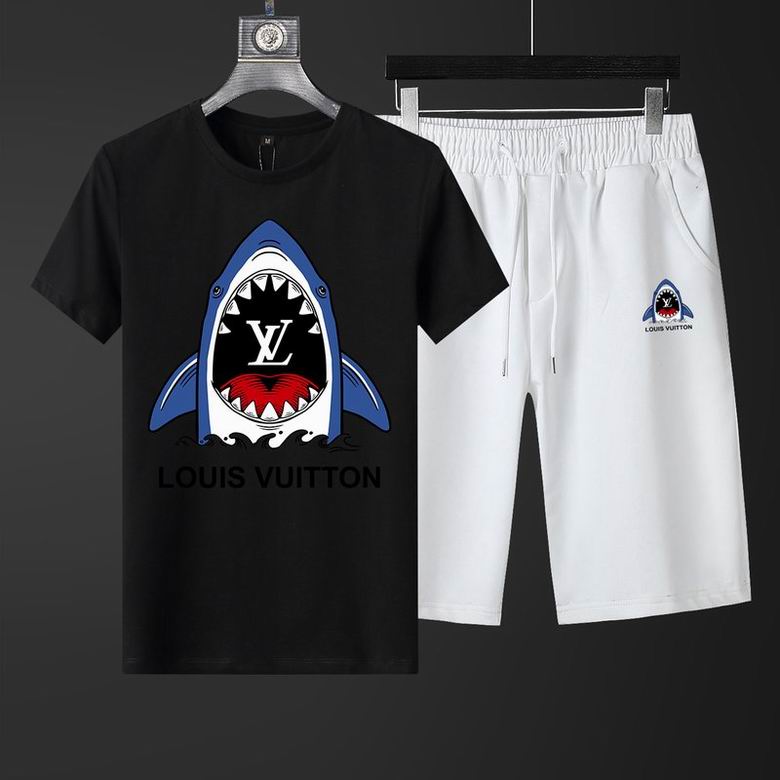 Wholesale Cheap LV Short Sleeve Replica Tracksuits for Sale