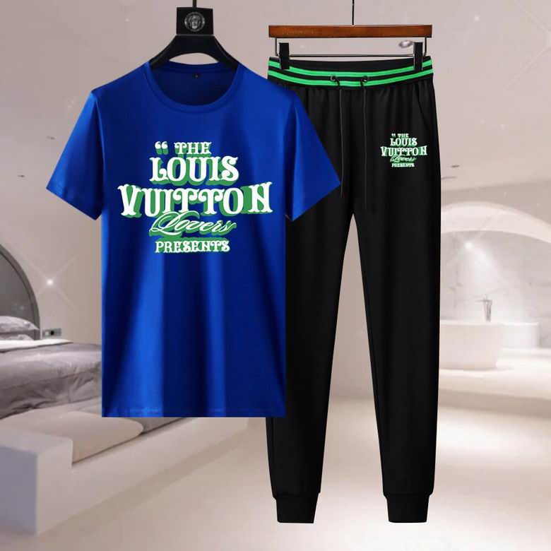 Wholesale Cheap LV Short Sleeve Replica Tracksuits for Sale