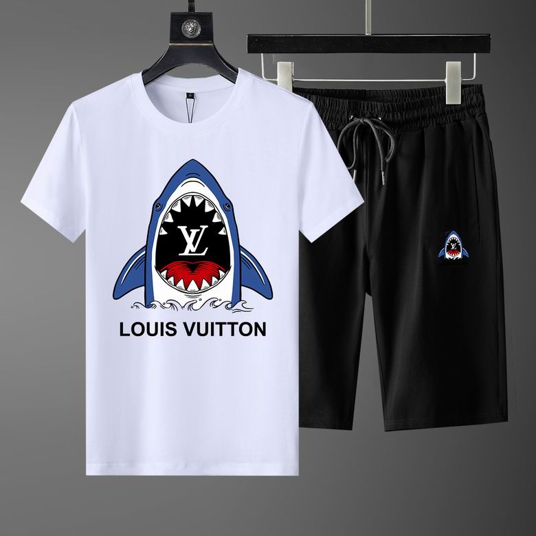 Wholesale Cheap LV Short Sleeve Replica Tracksuits for Sale