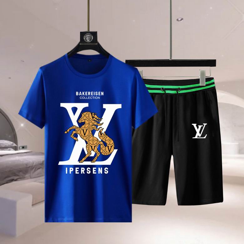 Wholesale Cheap LV Short Sleeve Replica Tracksuits for Sale