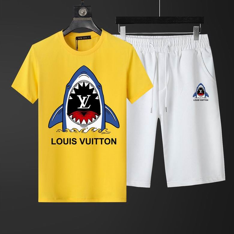 Wholesale Cheap LV Short Sleeve Replica Tracksuits for Sale