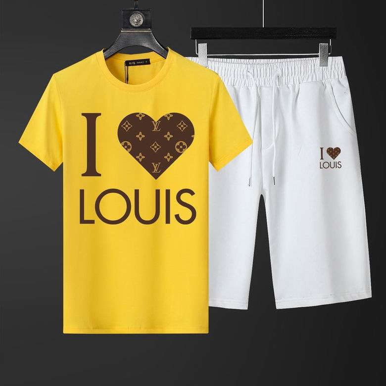 Wholesale Cheap LV Short Sleeve Replica Tracksuits for Sale