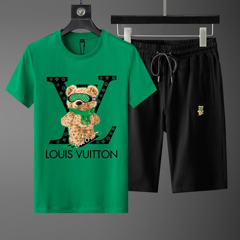 Wholesale Cheap LV Short Sleeve Replica Tracksuits for Sale