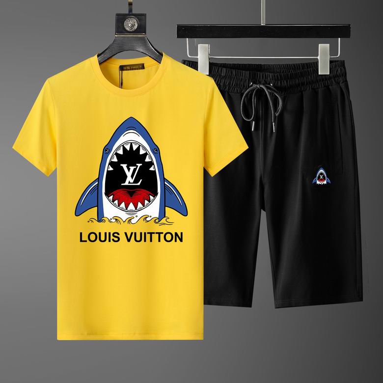 Wholesale Cheap LV Short Sleeve Replica Tracksuits for Sale