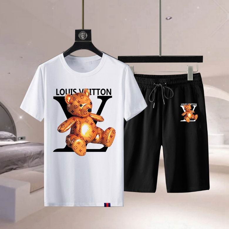 Wholesale Cheap LV Short Sleeve Replica Tracksuits for Sale