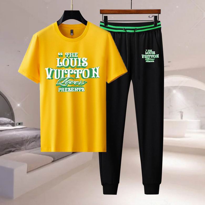 Wholesale Cheap LV Short Sleeve Replica Tracksuits for Sale