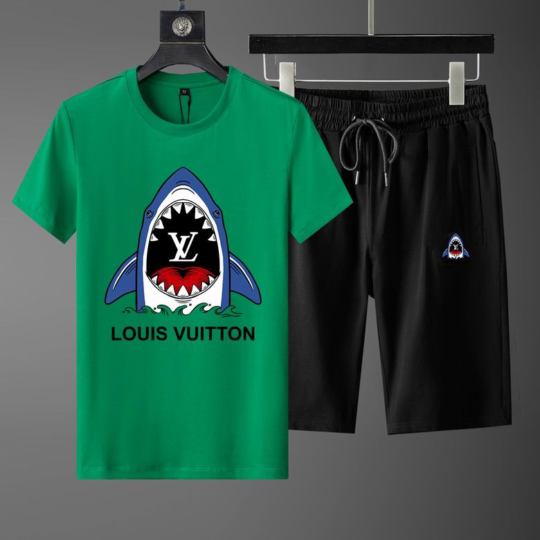 Wholesale Cheap LV Short Sleeve Replica Tracksuits for Sale