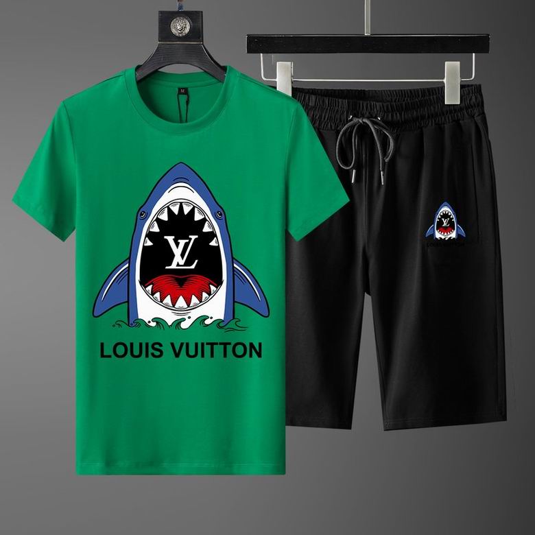 Wholesale Cheap LV Short Sleeve Replica Tracksuits for Sale