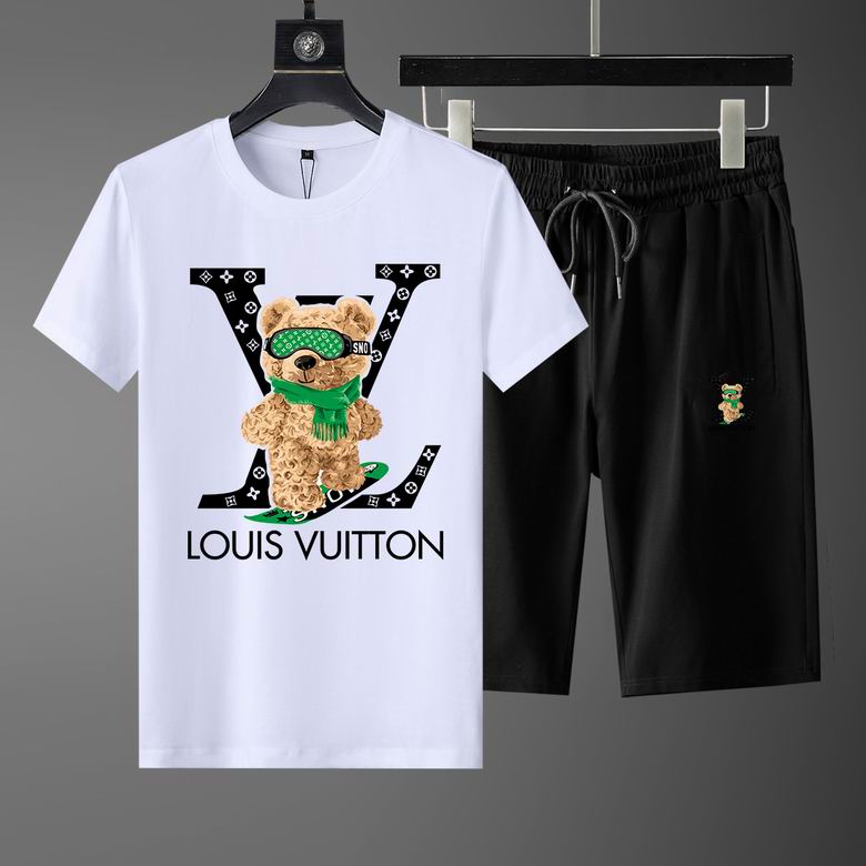 Wholesale Cheap LV Short Sleeve Replica Tracksuits for Sale