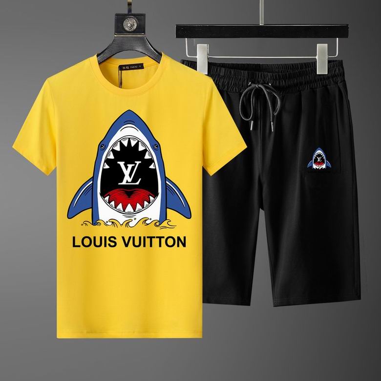 Wholesale Cheap LV Short Sleeve Replica Tracksuits for Sale