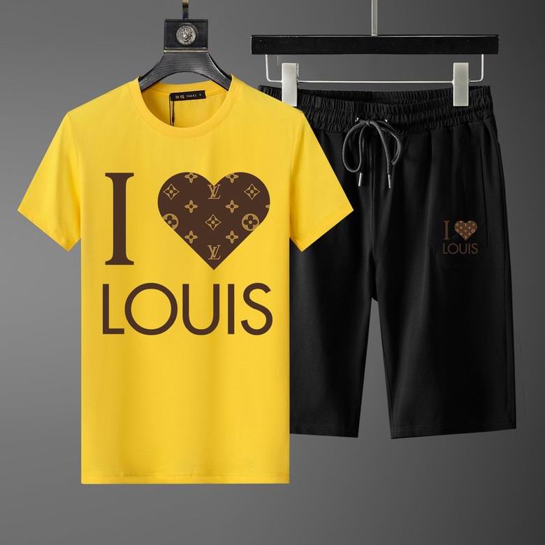 Wholesale Cheap LV Short Sleeve Replica Tracksuits for Sale