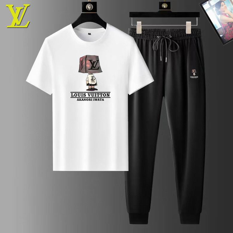 Wholesale Cheap LV Short Sleeve Replica Tracksuits for Sale