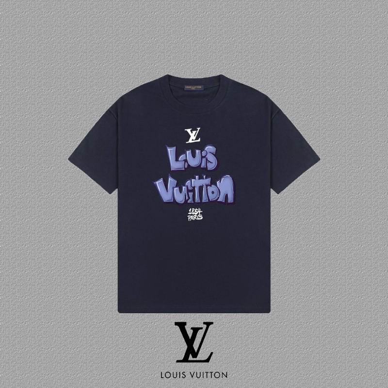 Wholesale Cheap Louis Vuitton Womens Short Round Collar T Shirts for Sale