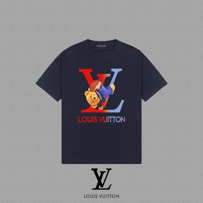 Wholesale Cheap Louis Vuitton Womens Short Round Collar T Shirts for Sale