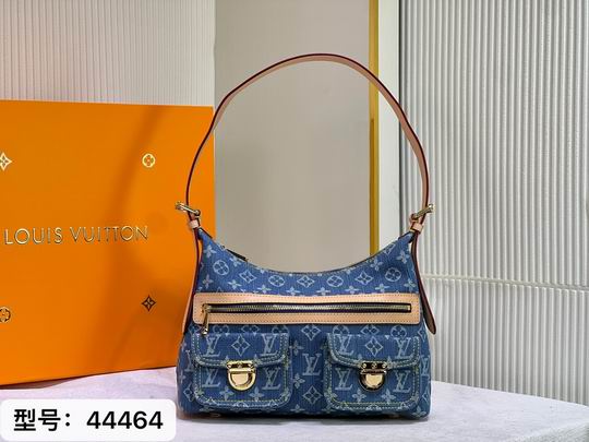 Wholesale Cheap Aaa Louis Vuitton Monogram Denim Baggy PM Blue bags for sale
