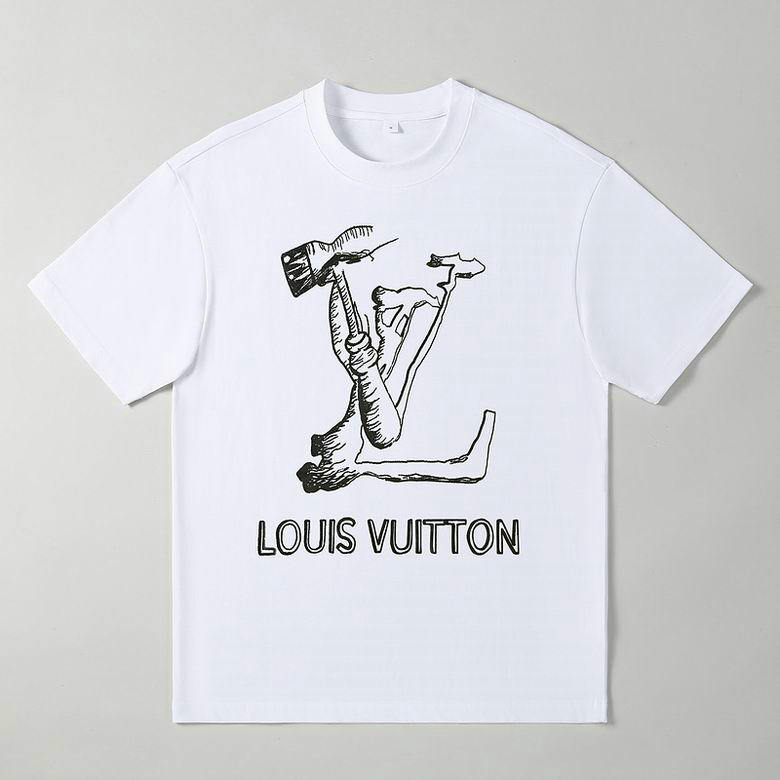 Wholesale Cheap Louis Vuitton Short Sleeve men T Shirts for Sale