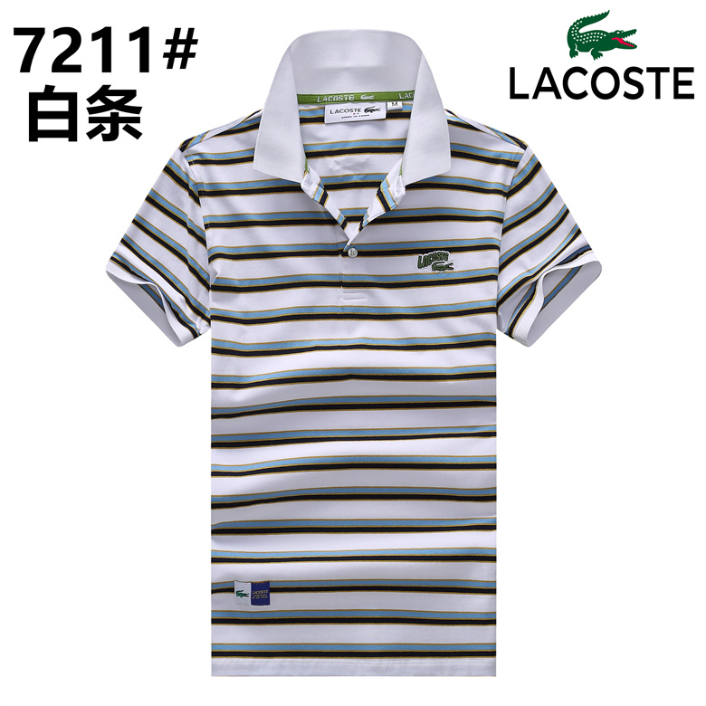 Wholesale Cheap Lacoste Short Sleeve Lapel T Shirts for Sale