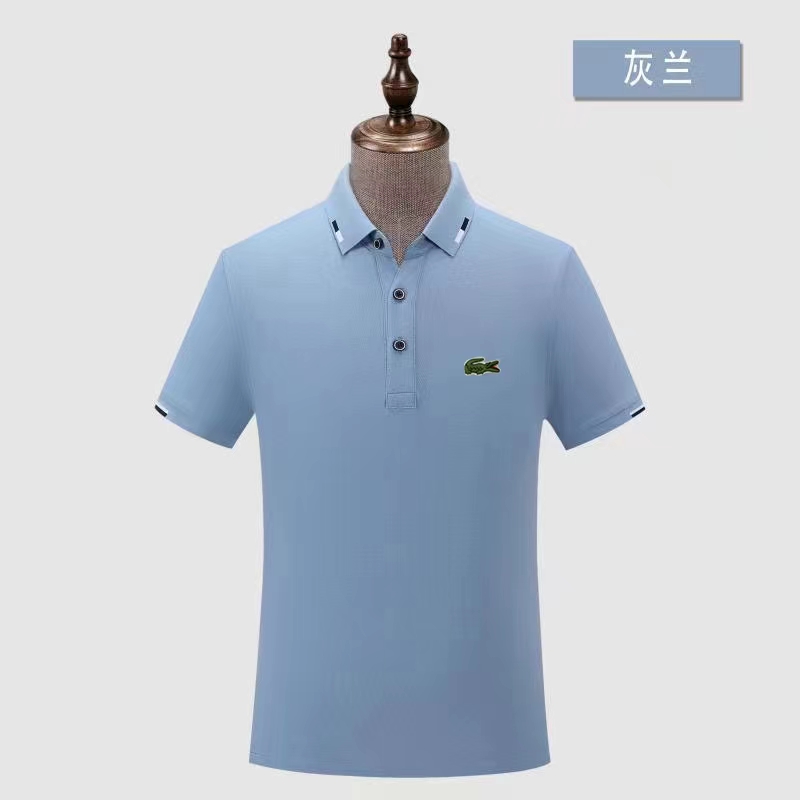 Wholesale Cheap Lacoste Short Sleeve Lapel T Shirts for Sale