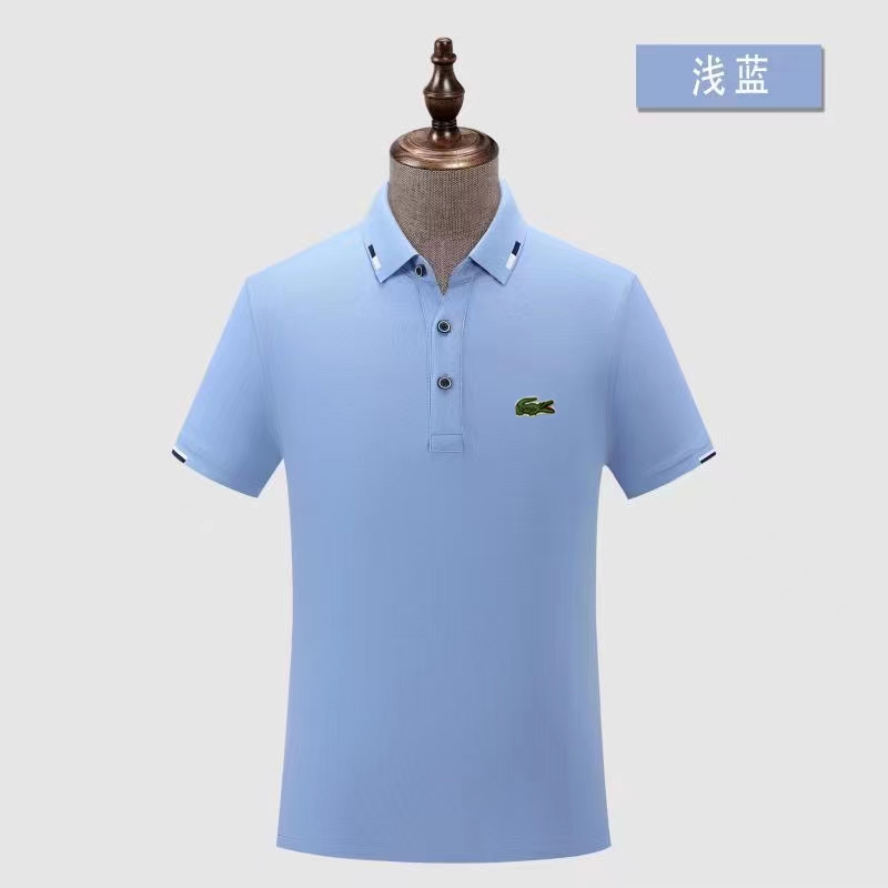 Wholesale Cheap Lacoste Short Sleeve Lapel T Shirts for Sale