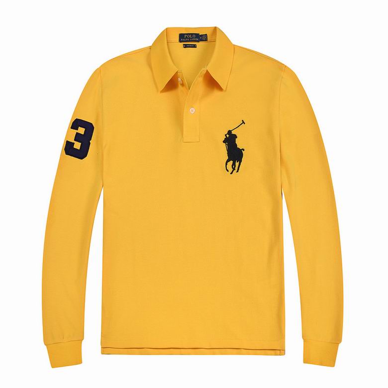 Wholesale Cheap Ralph Lauren Long Sleeve Polo Lapel T Shirts for Sale