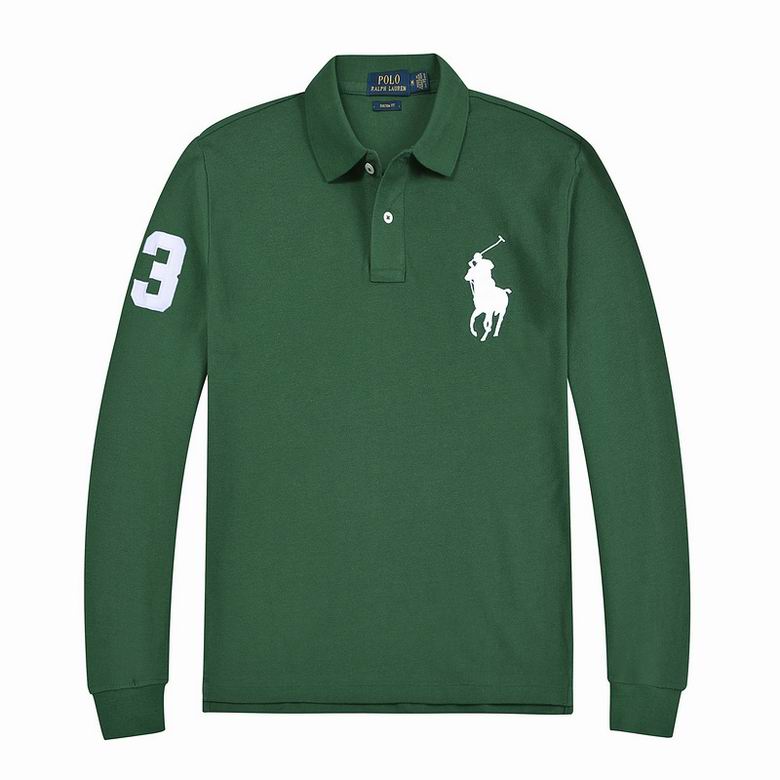 Wholesale Cheap Ralph Lauren Long Sleeve Polo Lapel T Shirts for Sale