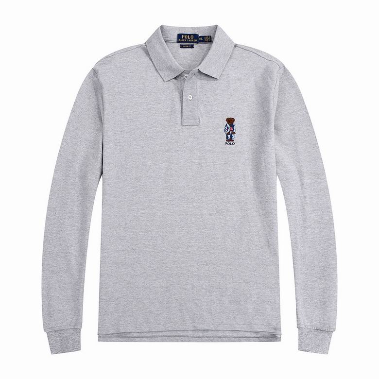 Wholesale Cheap Ralph Lauren Long Sleeve Polo Lapel T Shirts for Sale