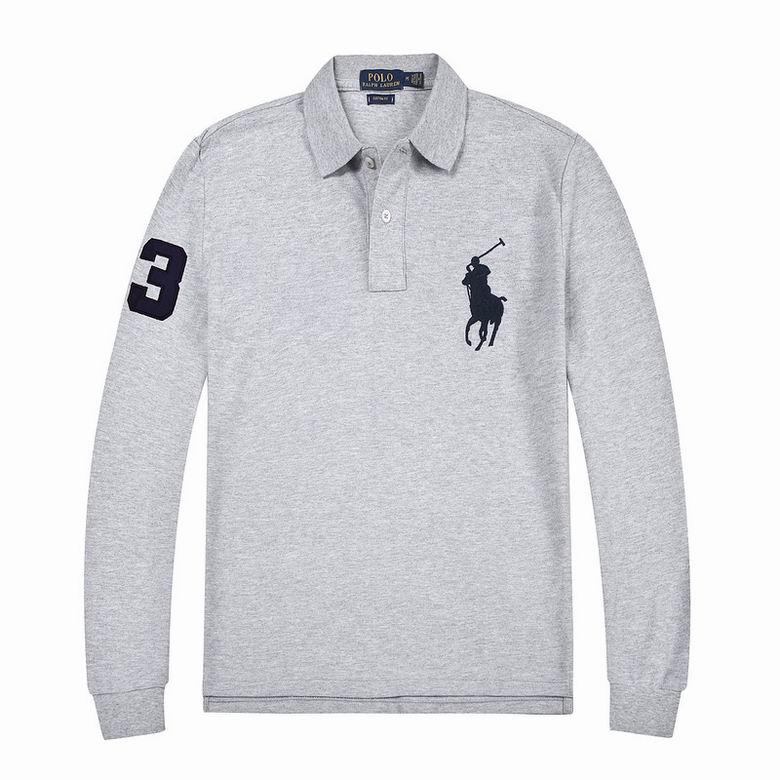 Wholesale Cheap Ralph Lauren Long Sleeve Polo Lapel T Shirts for Sale