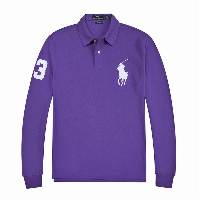 Wholesale Cheap Ralph Lauren Long Sleeve Polo Lapel T Shirts for Sale