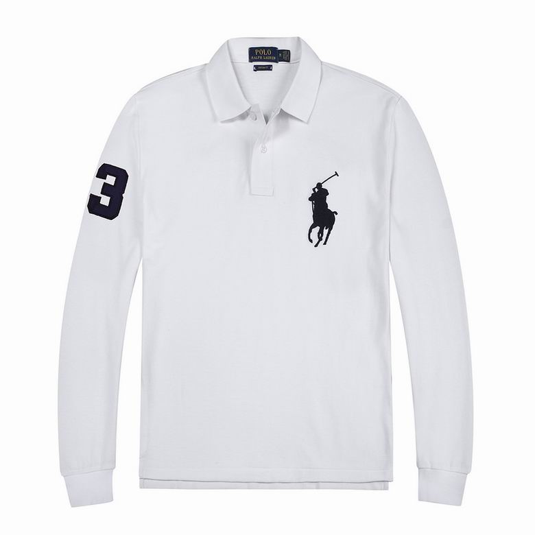 Wholesale Cheap Ralph Lauren Long Sleeve Polo Lapel T Shirts for Sale