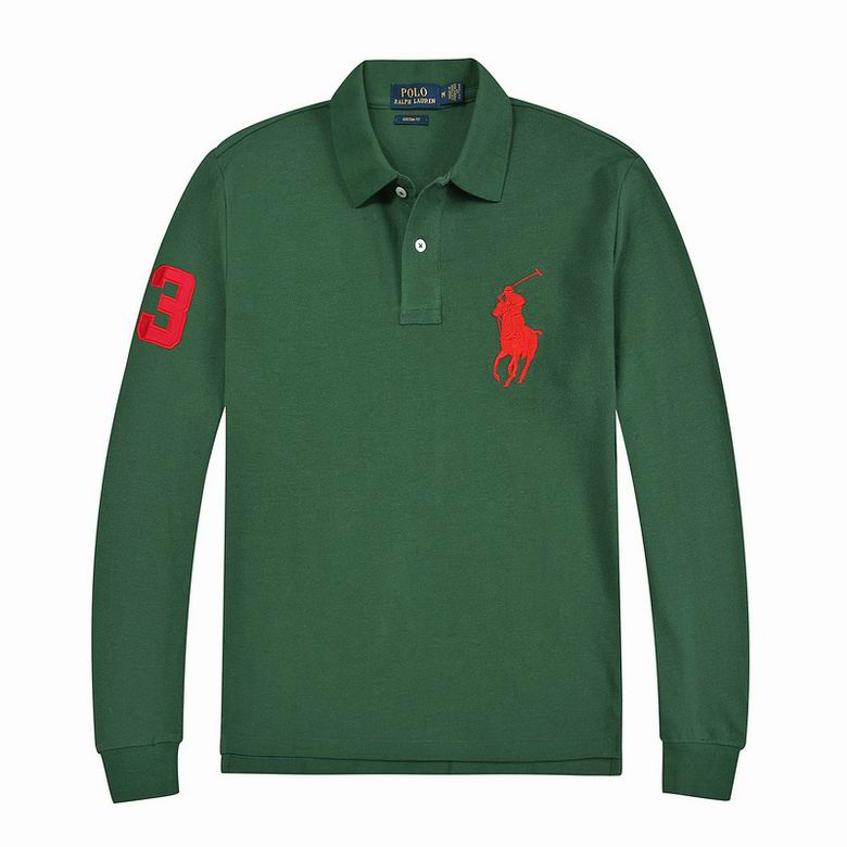 Wholesale Cheap Ralph Lauren Long Sleeve Polo Lapel T Shirts for Sale