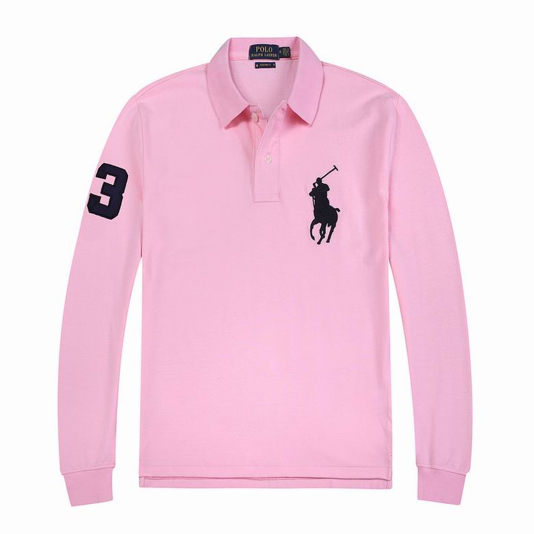 Wholesale Cheap Ralph Lauren Long Sleeve Polo Lapel T Shirts for Sale